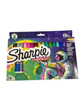Sharpie Assorted Fine & Metallic Permanent Markers 18 Ct Quick-Drying Fade-Resis